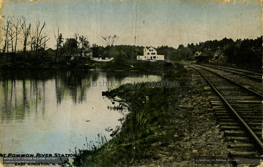 Postcard: At Powwow River Station, East Kingston, N.H.